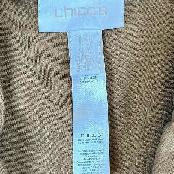 Chico’s Brown Stretch Ankle Ultimate Fit Juliet Career Pants 1.5 Medium 10 - Picture 6 of 9